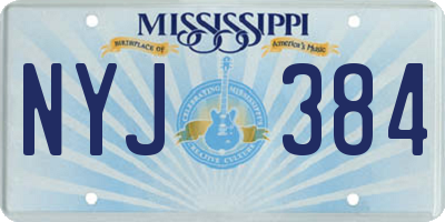 MS license plate NYJ384