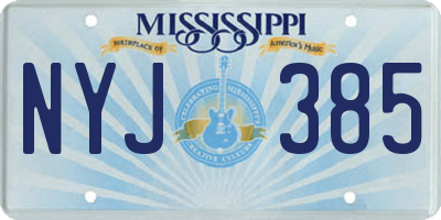 MS license plate NYJ385