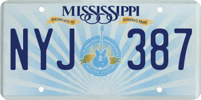MS license plate NYJ387