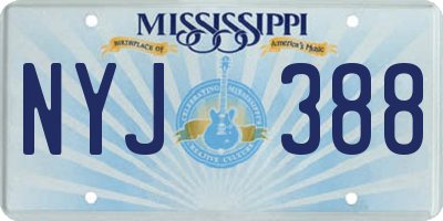 MS license plate NYJ388