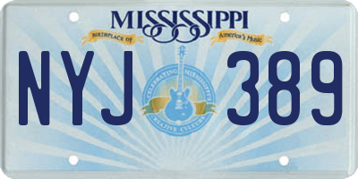 MS license plate NYJ389