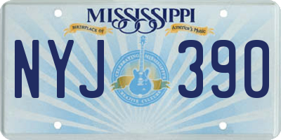 MS license plate NYJ390
