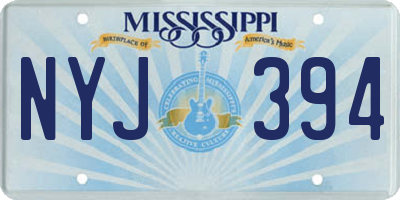 MS license plate NYJ394