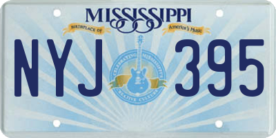 MS license plate NYJ395