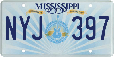 MS license plate NYJ397