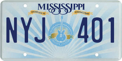 MS license plate NYJ401