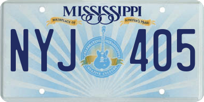 MS license plate NYJ405