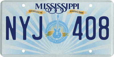 MS license plate NYJ408