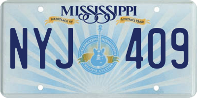 MS license plate NYJ409