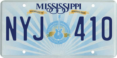 MS license plate NYJ410