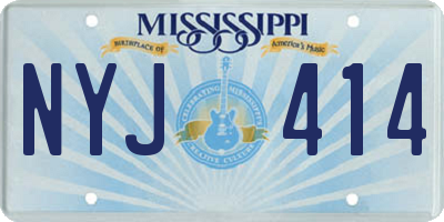 MS license plate NYJ414