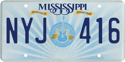 MS license plate NYJ416