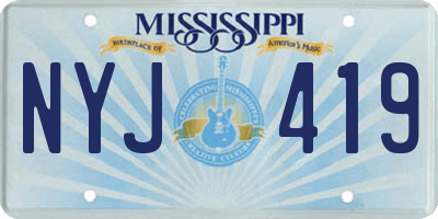 MS license plate NYJ419