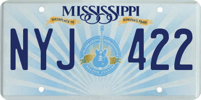MS license plate NYJ422