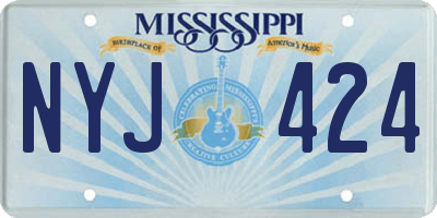 MS license plate NYJ424