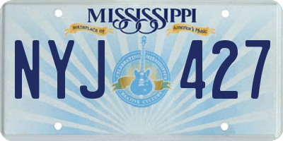 MS license plate NYJ427