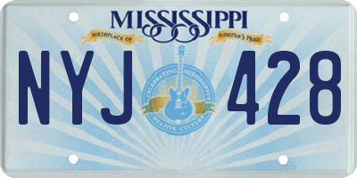 MS license plate NYJ428