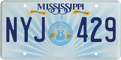 MS license plate NYJ429