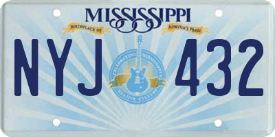 MS license plate NYJ432