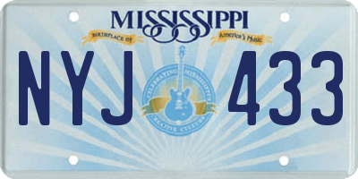 MS license plate NYJ433