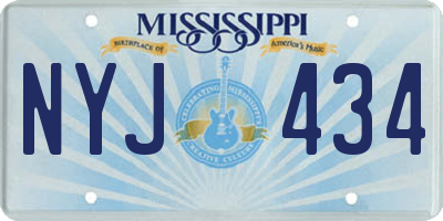 MS license plate NYJ434