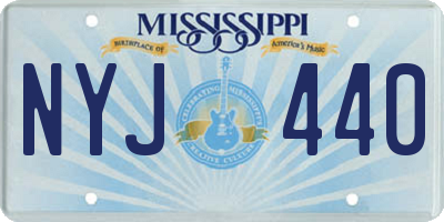 MS license plate NYJ440
