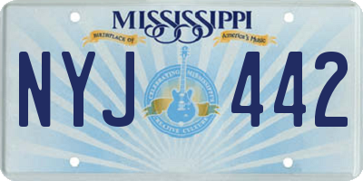 MS license plate NYJ442