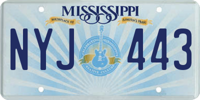 MS license plate NYJ443