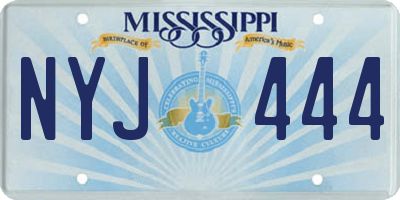 MS license plate NYJ444