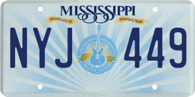 MS license plate NYJ449