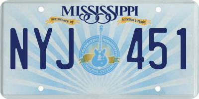 MS license plate NYJ451