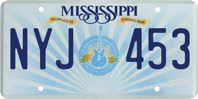 MS license plate NYJ453
