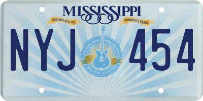 MS license plate NYJ454