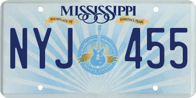 MS license plate NYJ455