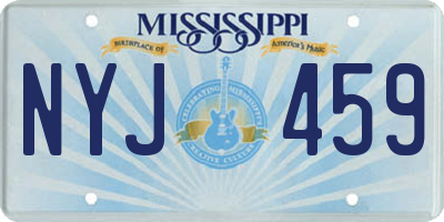 MS license plate NYJ459
