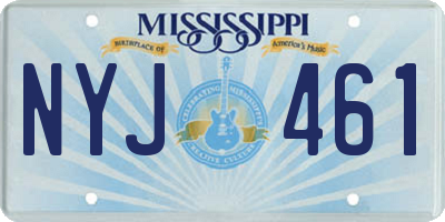 MS license plate NYJ461