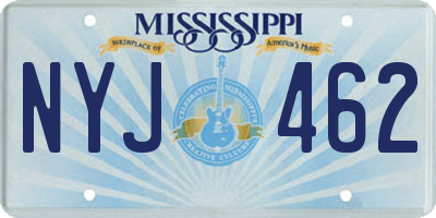 MS license plate NYJ462