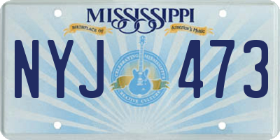 MS license plate NYJ473
