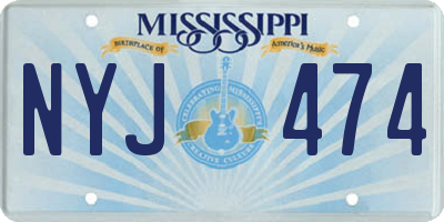 MS license plate NYJ474