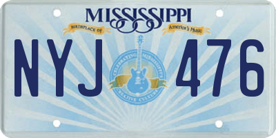 MS license plate NYJ476