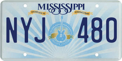 MS license plate NYJ480