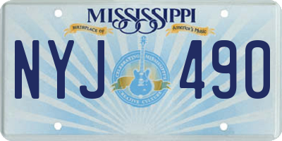 MS license plate NYJ490