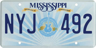 MS license plate NYJ492