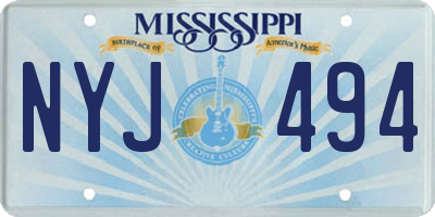 MS license plate NYJ494