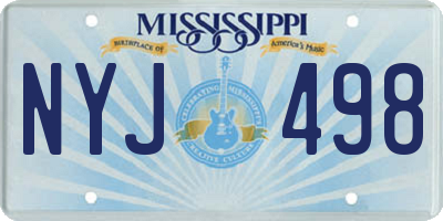 MS license plate NYJ498