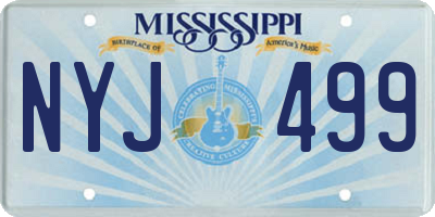 MS license plate NYJ499