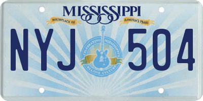 MS license plate NYJ504