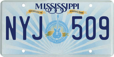 MS license plate NYJ509