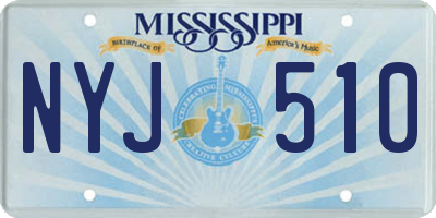 MS license plate NYJ510