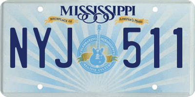 MS license plate NYJ511